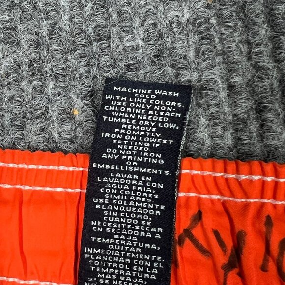 Nautica Boy Swim Trunks Shorts M (10/12) Orange Black US83 Colorblock Mesh Lined - Picture 8 of 14